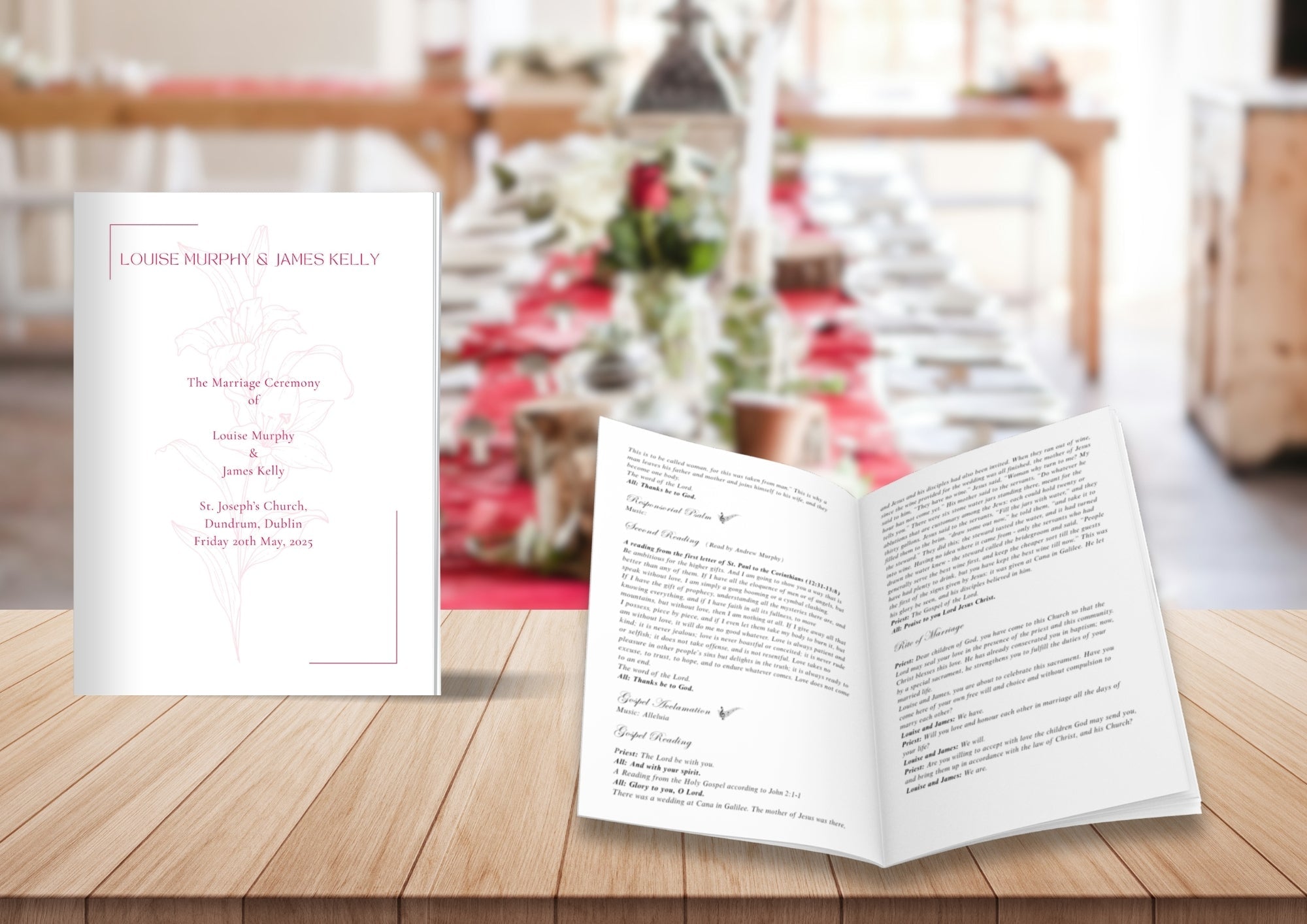 Ceremony Booklet Floral 153 - Jaycee