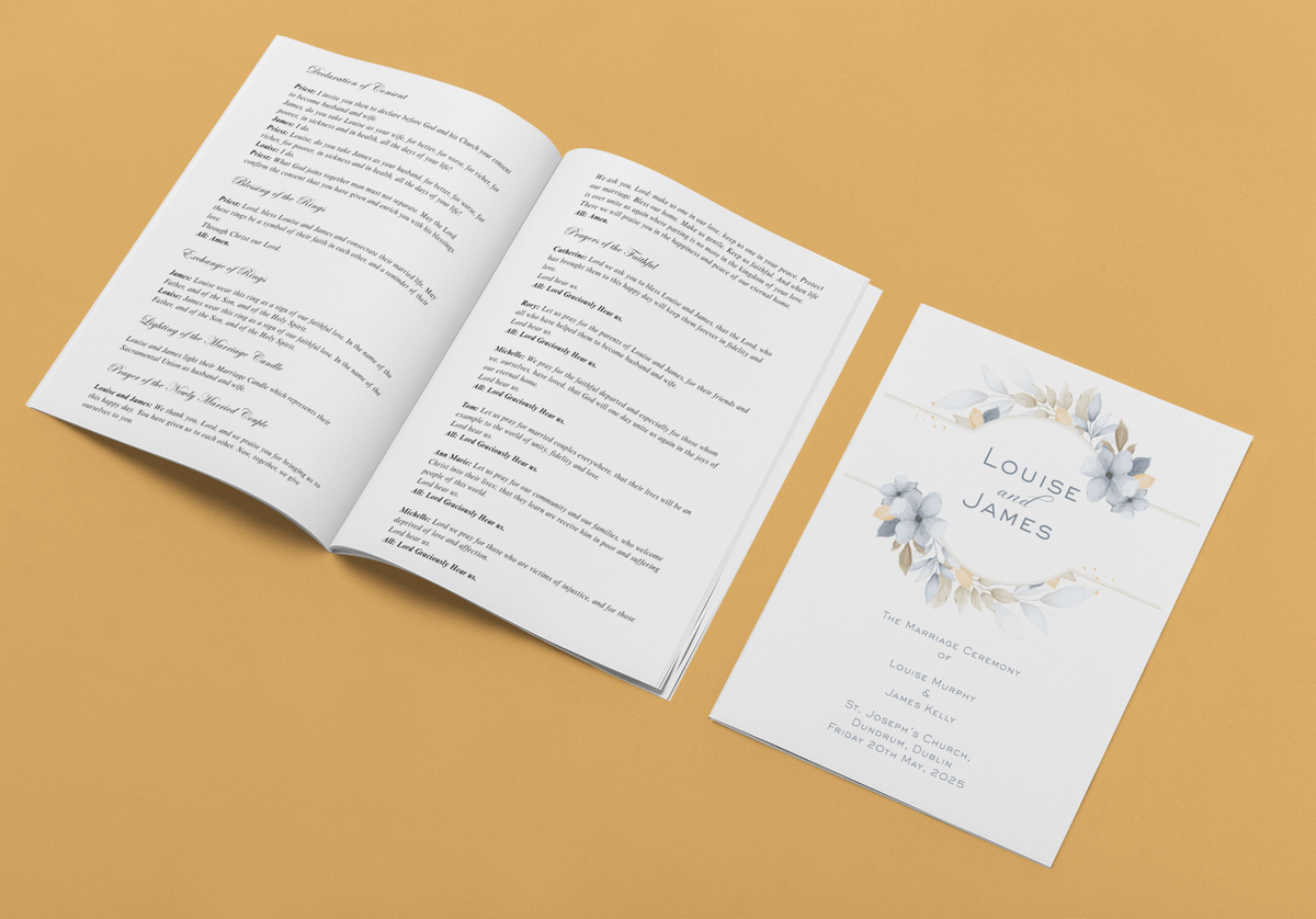 Ceremony Booklet Floral 157 - Jaycee