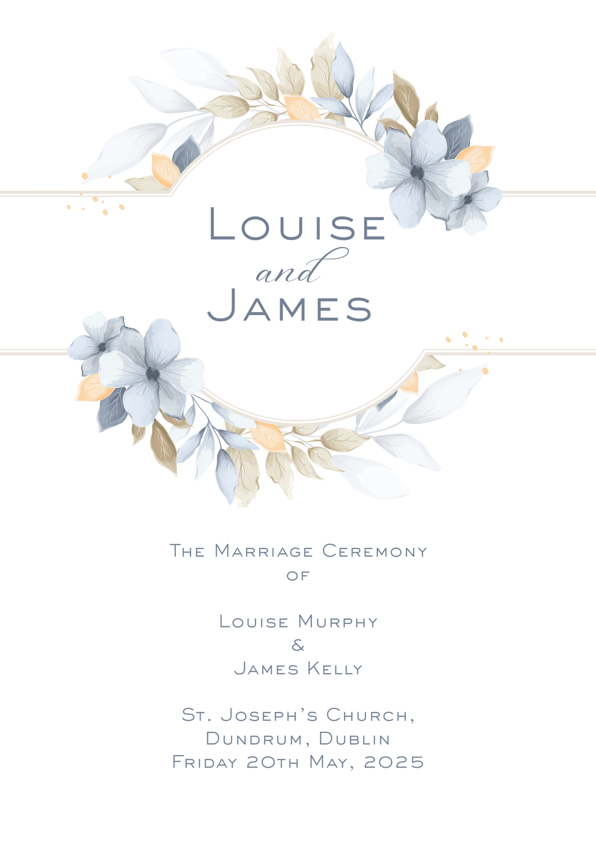 Ceremony Booklet Floral 157 - Jaycee