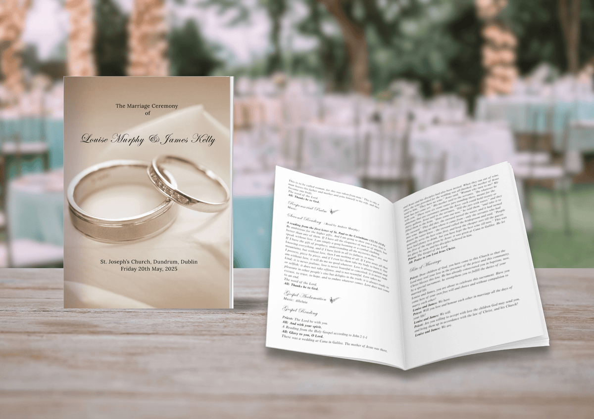 Ceremony Booklet Rings 121 - Jaycee