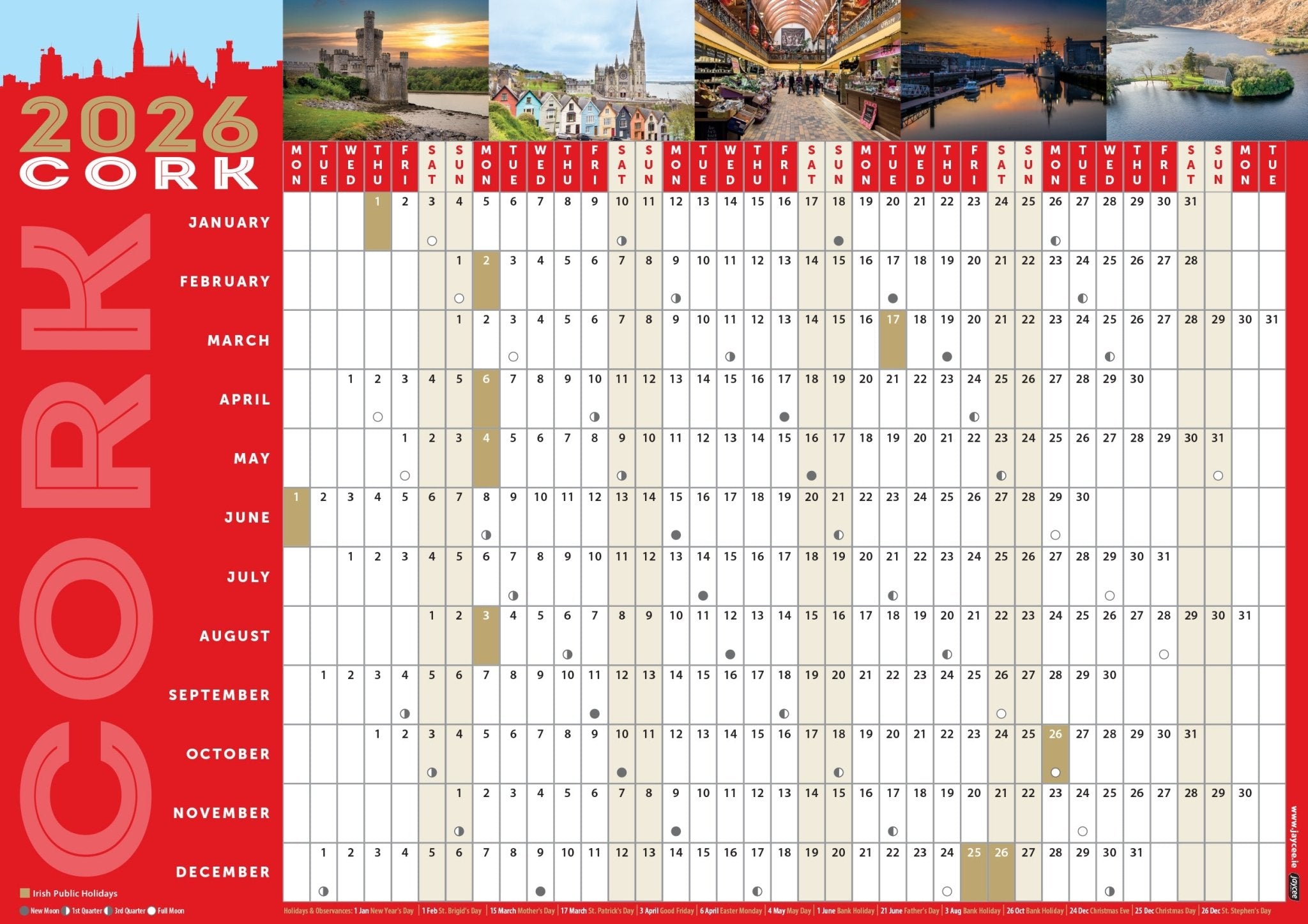Cork 2026 Wall Planner - Jaycee