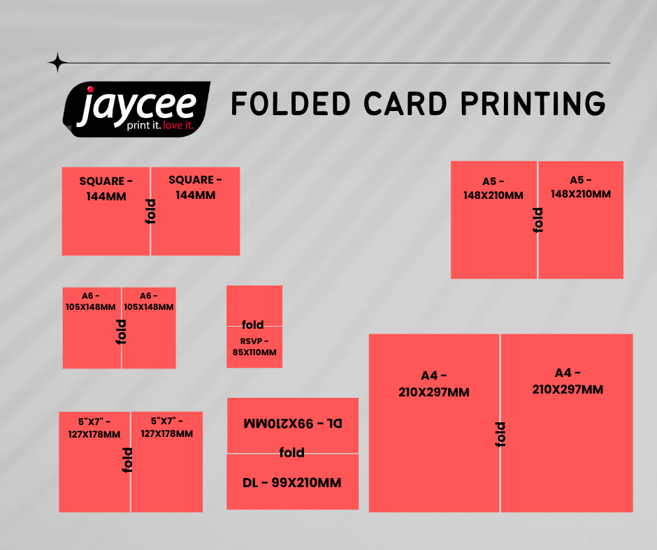 Folded Card Printing | Premium Card Choices - Jaycee