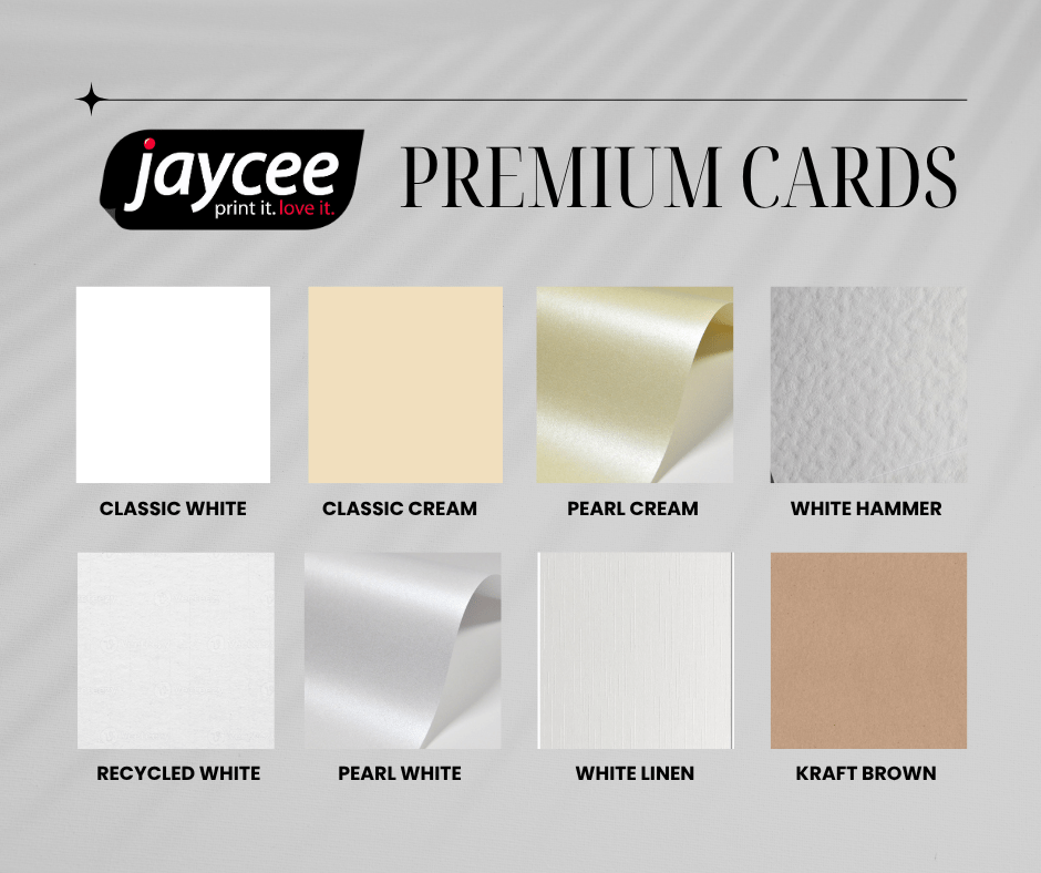 Folded Card Printing | Premium Card Choices - Jaycee