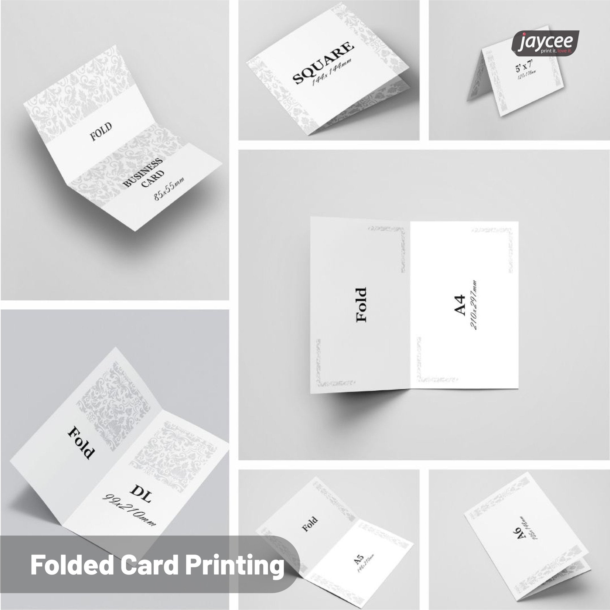 Folded Card Printing | Premium Card Choices - Jaycee
