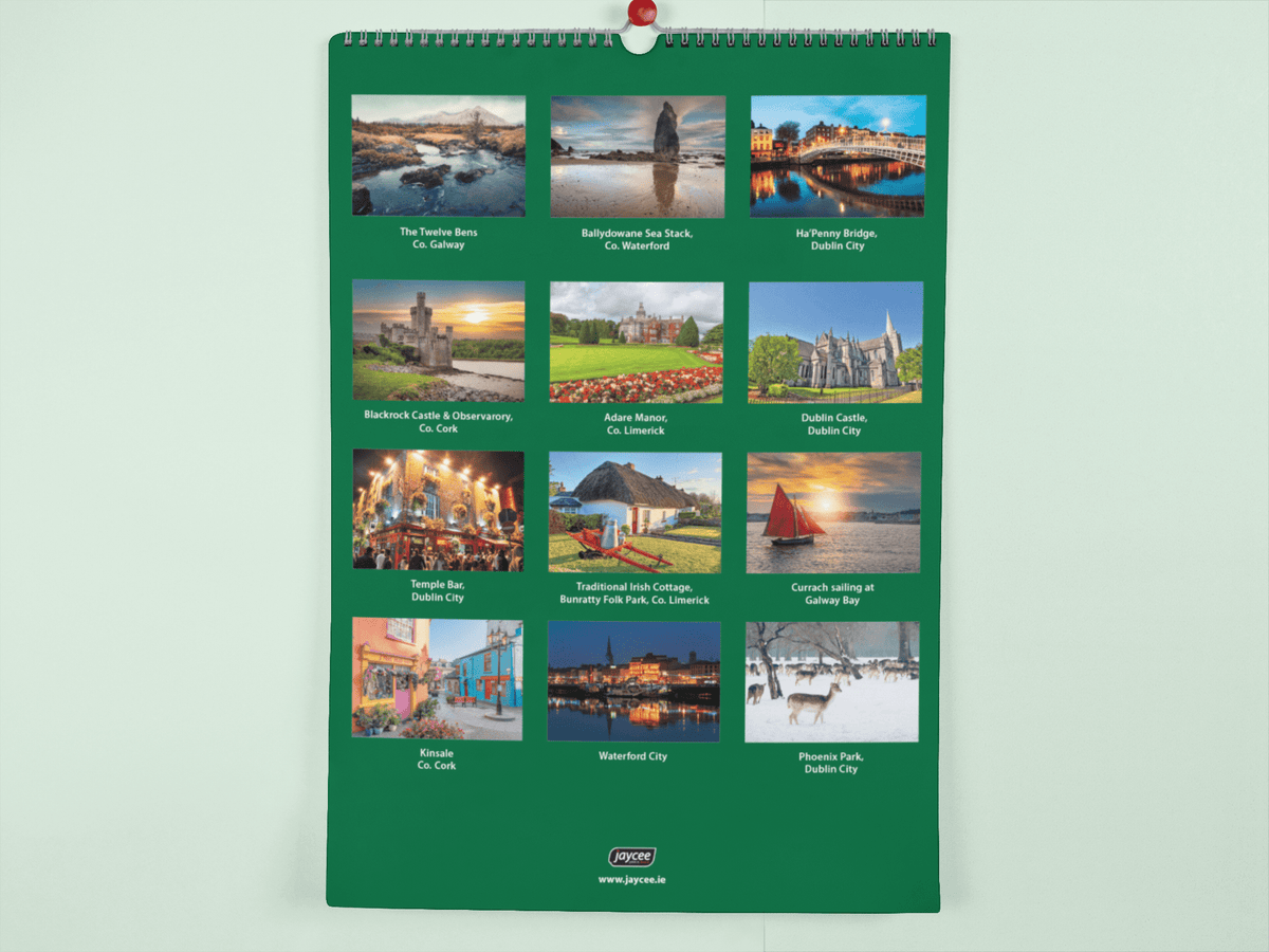 Ireland 2025 A4 Wall Calendar - Jaycee