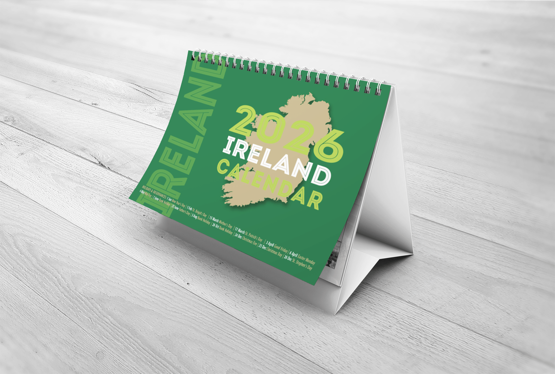 Ireland 2026 A5 Desk Calendar - Jaycee
