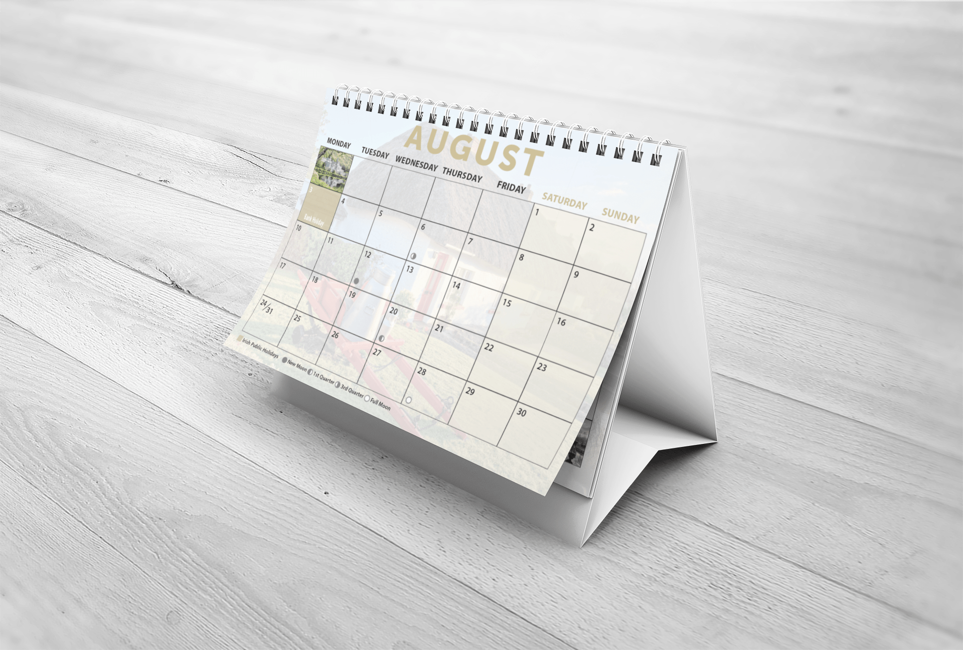 Ireland 2026 A5 Desk Calendar - Jaycee