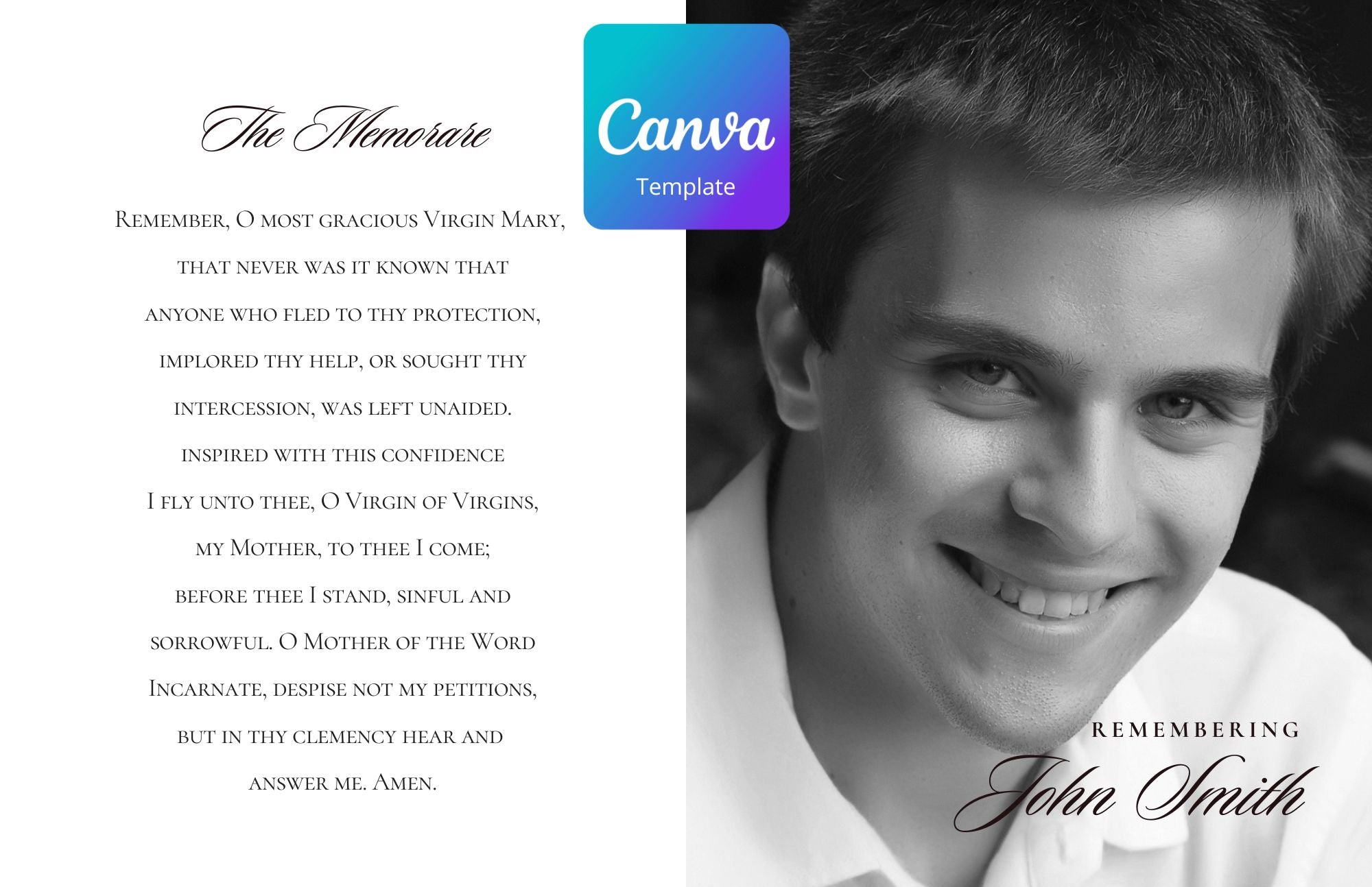 Memorial Card 1153 Personalised - Jaycee