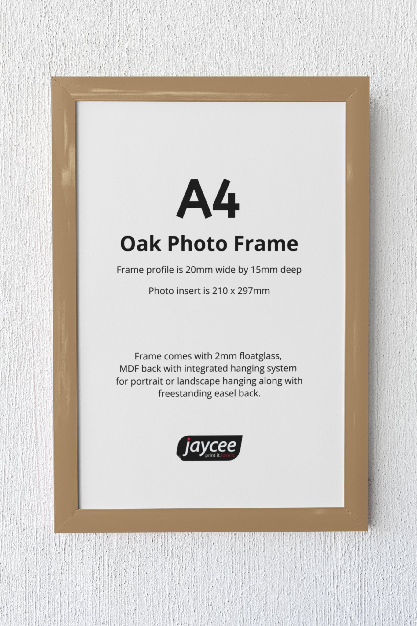 Excellent Photo Frames Galway - A4 Natural Oak Photo Frame1 - Jaycee