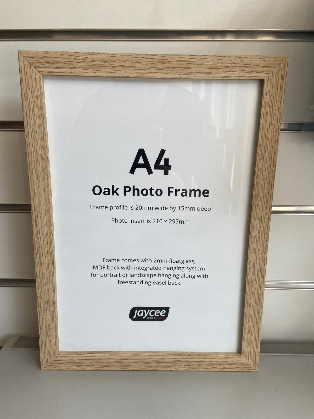 A4 Natural Oak Photo Frame - Jaycee