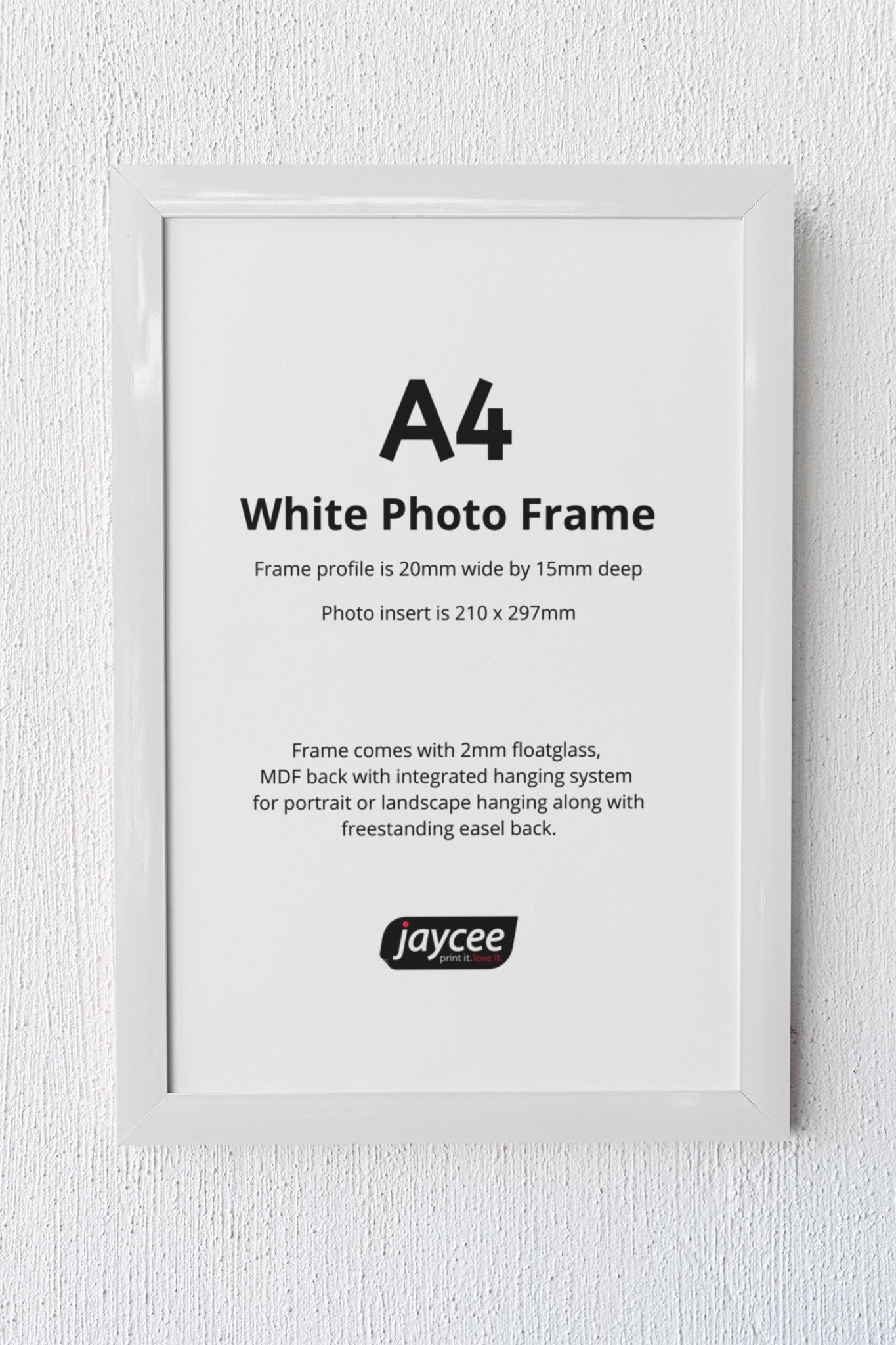 Best Photo Frames Galway - A4 White Photo Frame1 - Jaycee