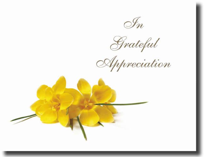 Acknowledgment Card Single 1402 - Jaycee