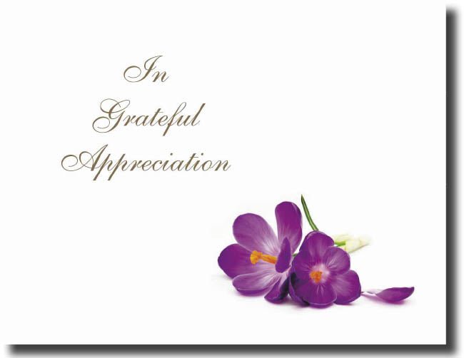 Acknowledgment Card Single 1407 - Jaycee