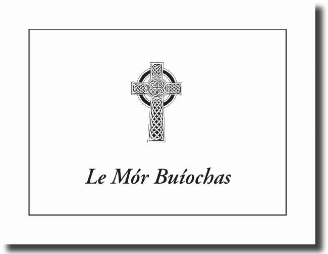 Acknowledgment Card Single 1413 Gaeilge - Jaycee