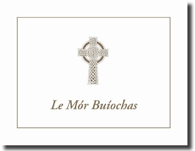 Acknowledgment Card Single 1414 Gaeilge - Jaycee