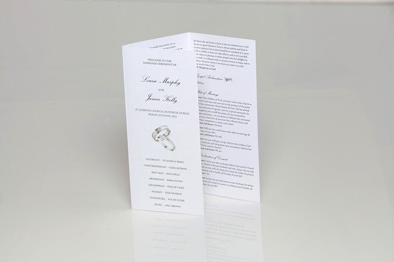 Prominent Printing Galway - Ceremony Leaflet DL1 - Jaycee