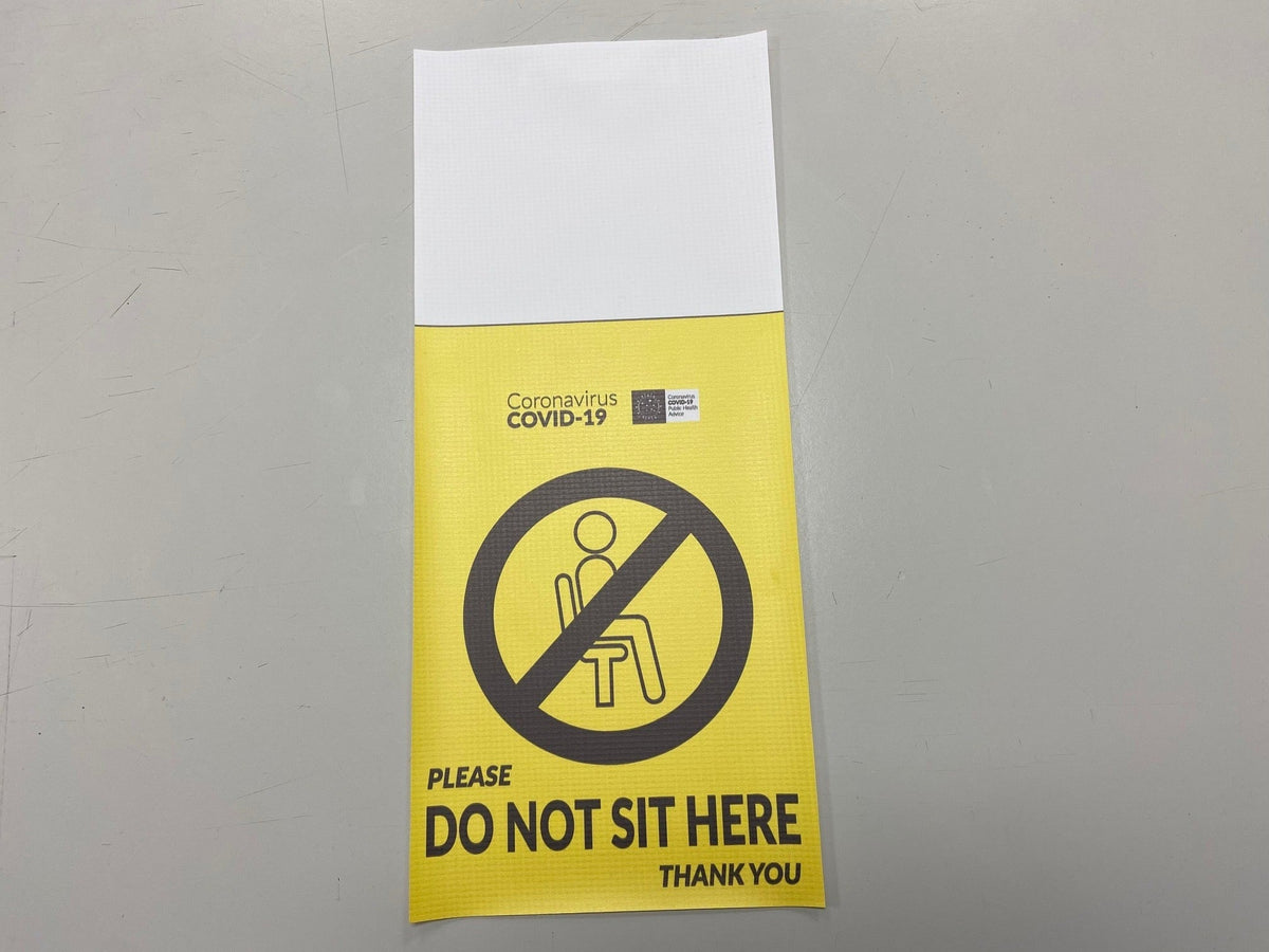 Covid Do Not Sit Here Seat Sign - Jaycee