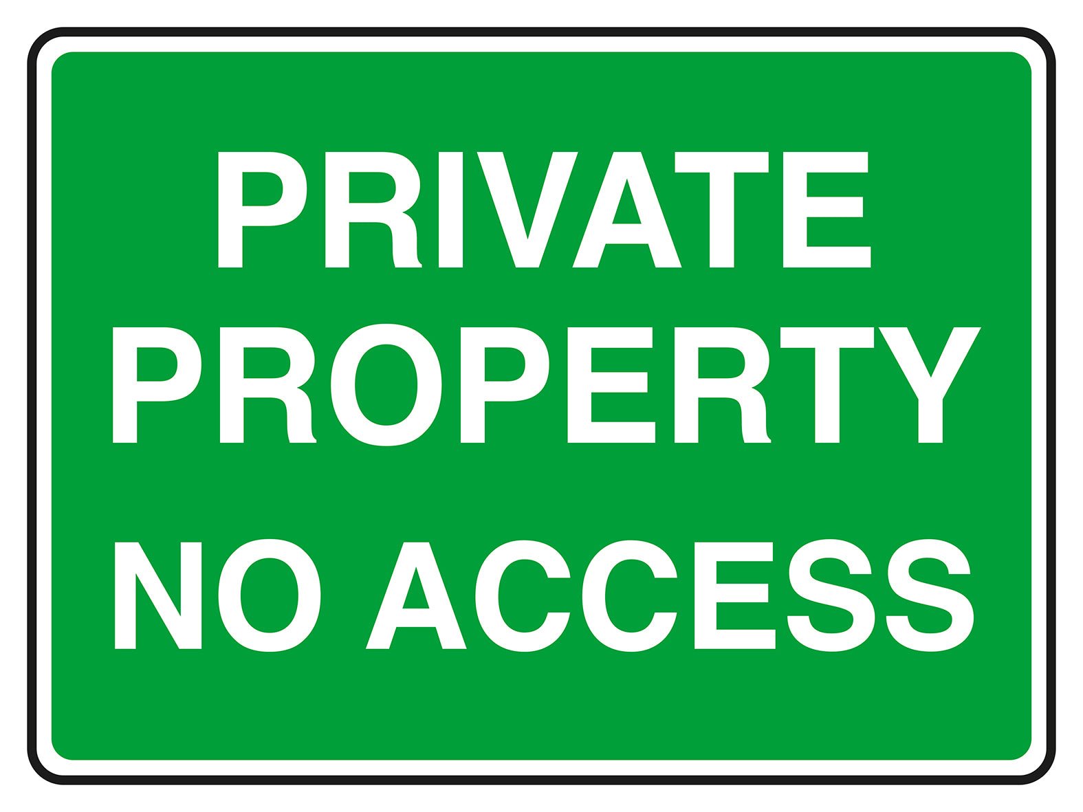 Private Property No Access Sign - Jaycee