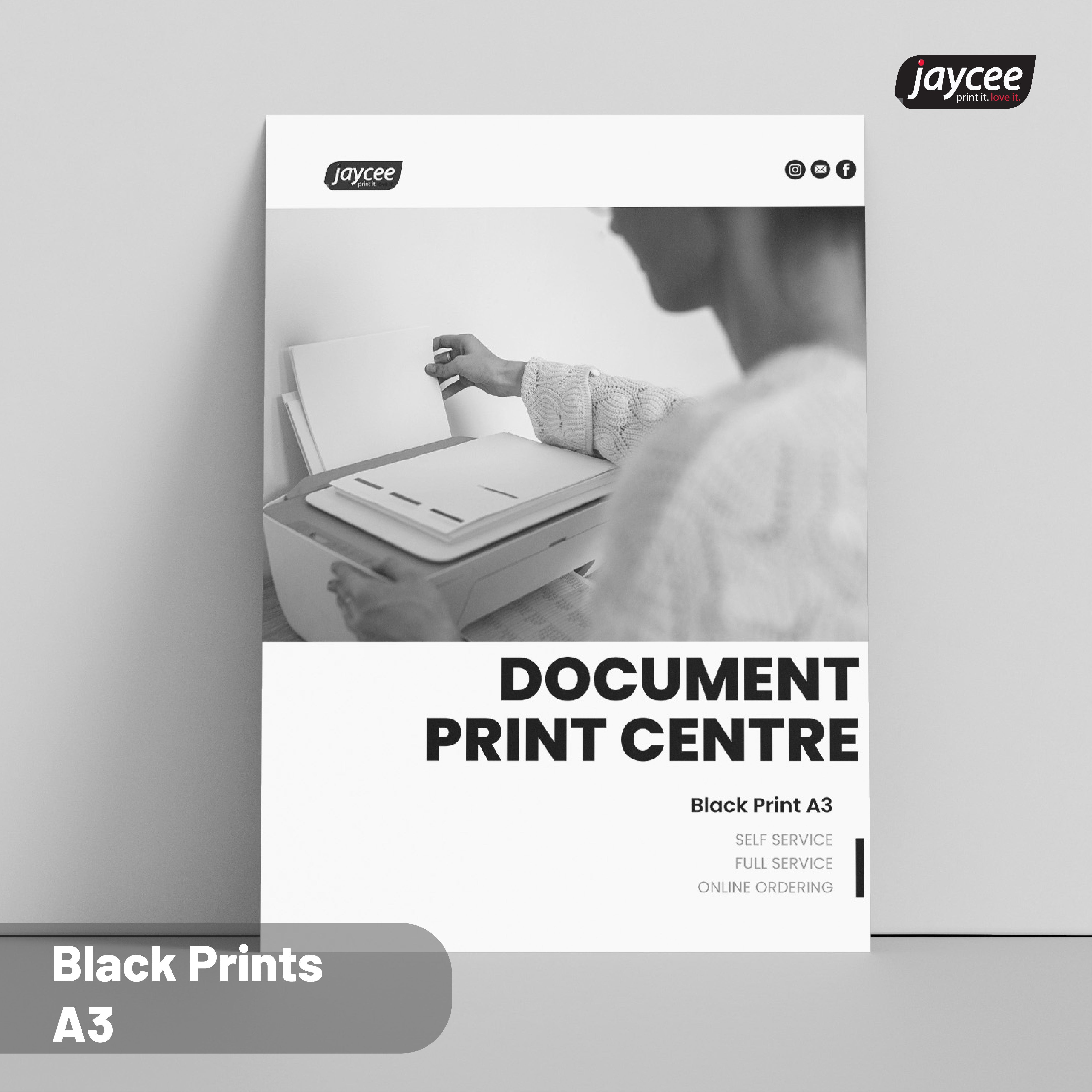 A3 Black Prints - multi options