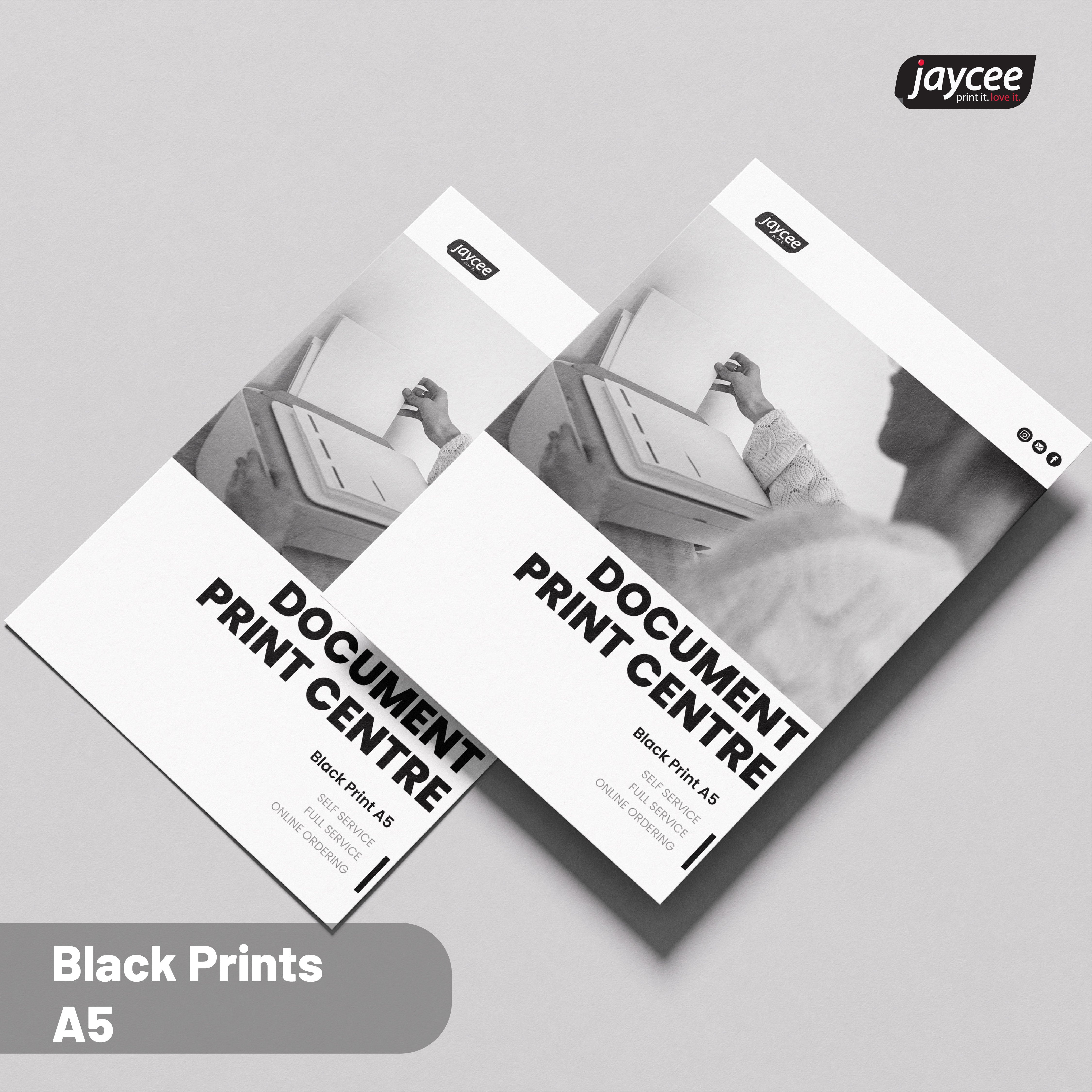 A5 Black Prints - multi options