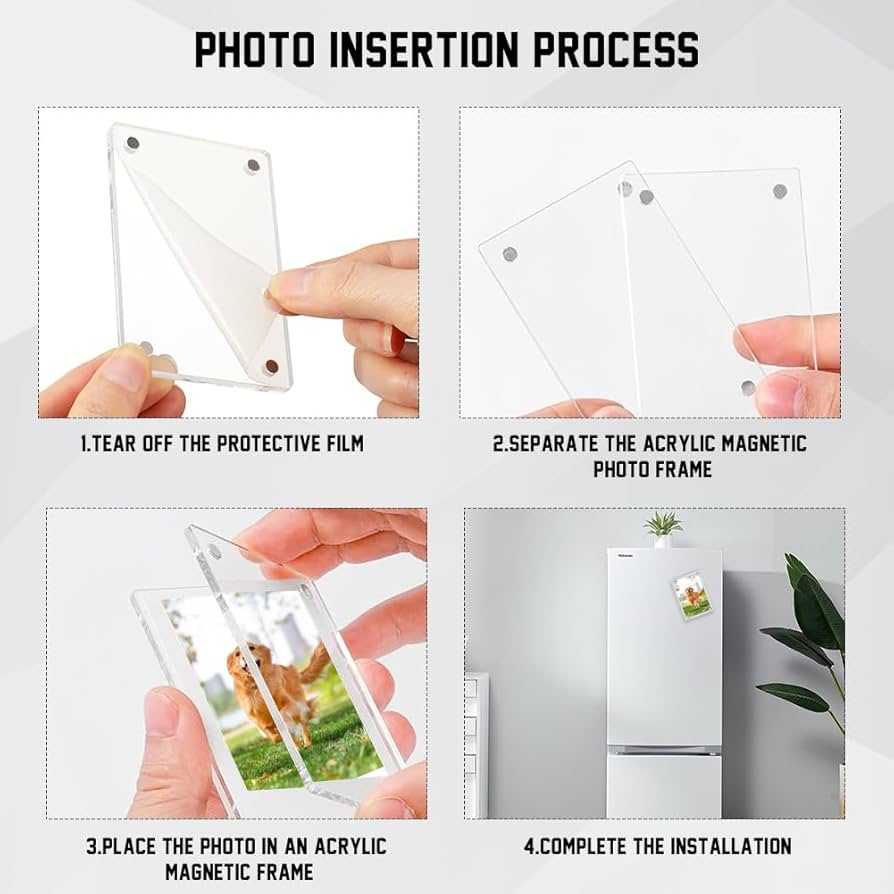 Acrylic Fridge Magnet Photo Frame - Jaycee