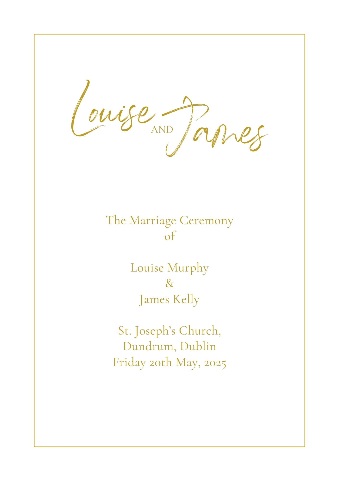 Ceremony Booklet Classic 163 - Jaycee