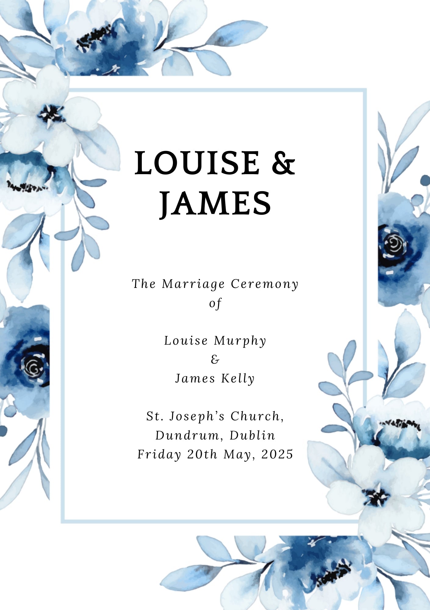 Ceremony Booklet Floral 149 - Jaycee