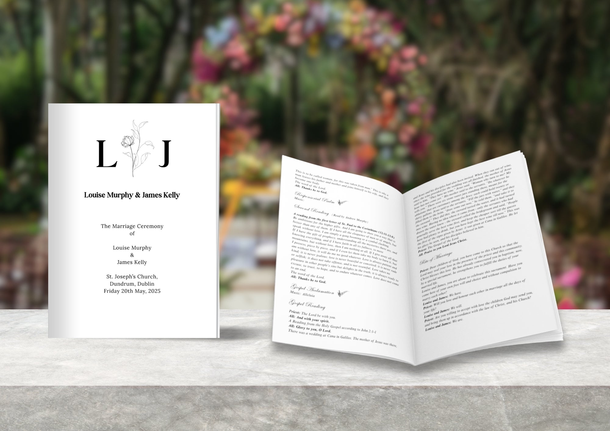 Ceremony Booklet Floral 152 - Jaycee