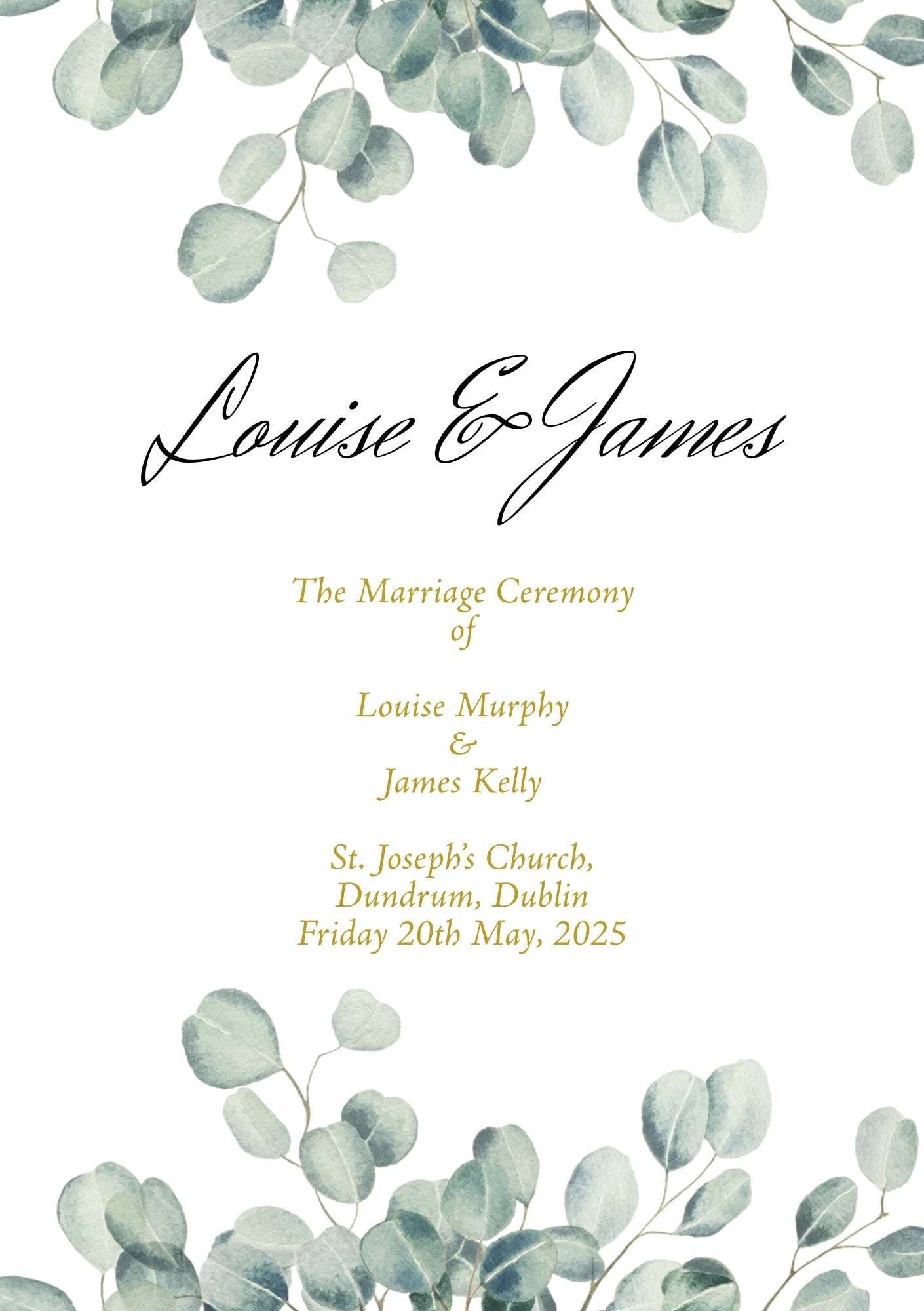 Ceremony Booklet Floral 154 - Jaycee