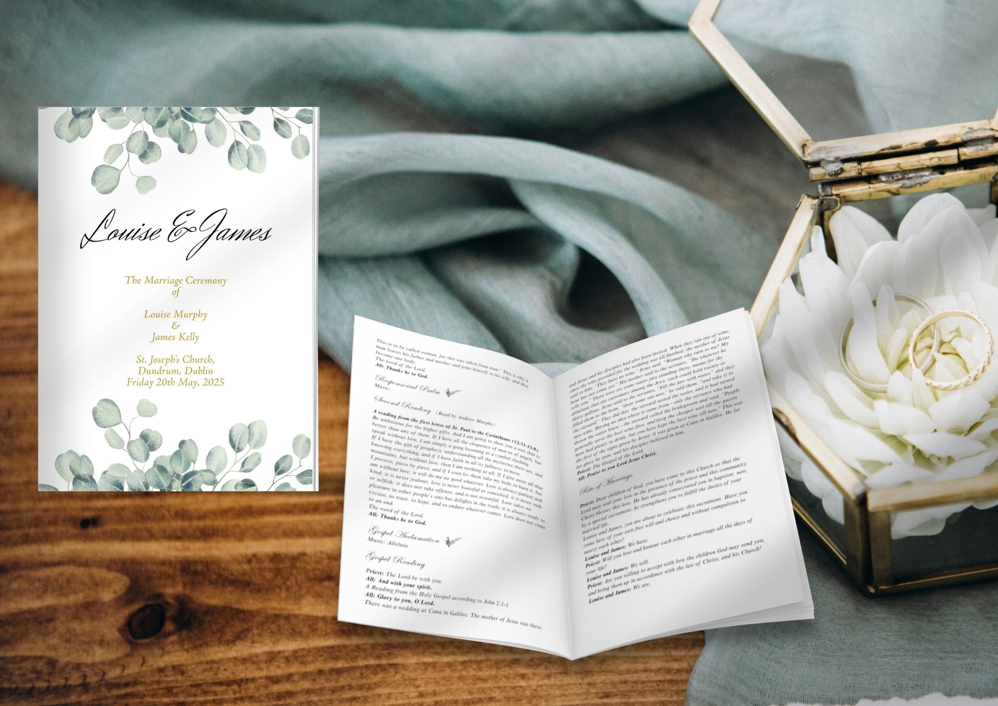 Ceremony Booklet Floral 154 - Jaycee