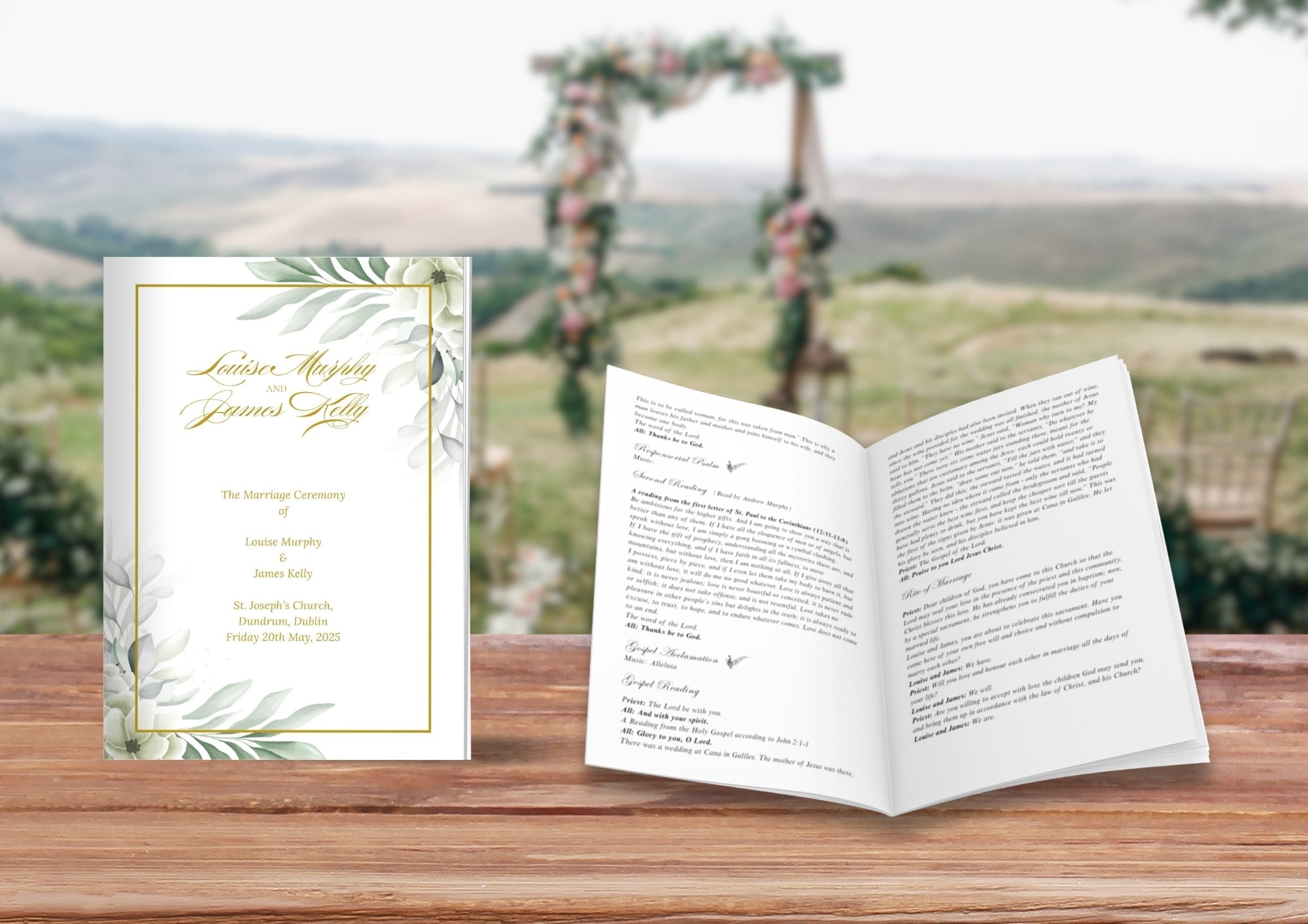 Ceremony Booklet Floral 155 - Jaycee