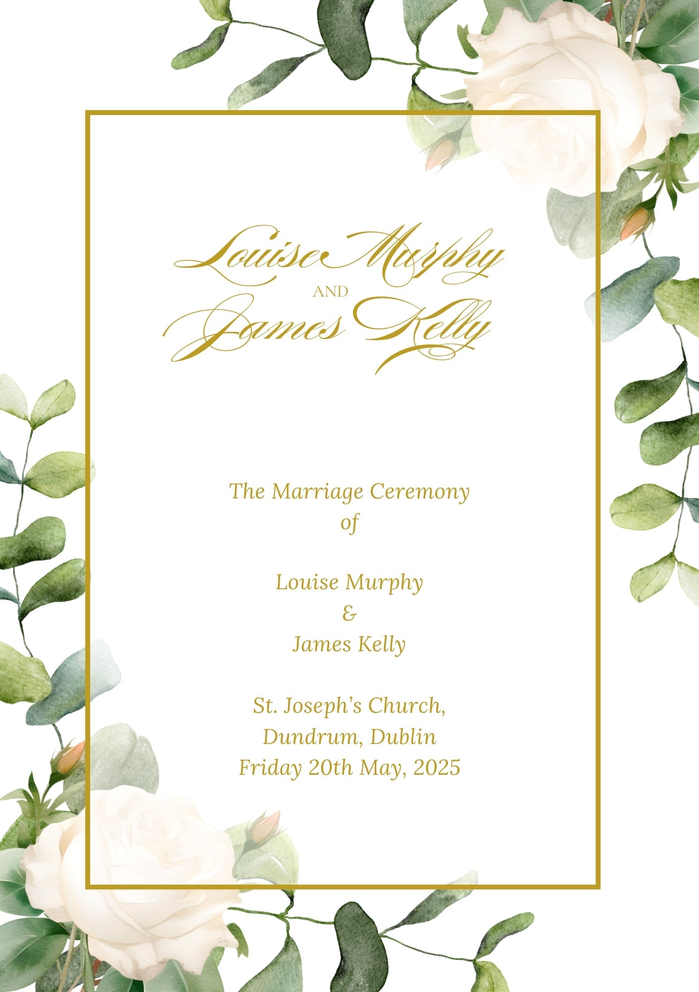 Ceremony Booklet Floral 156 - Jaycee