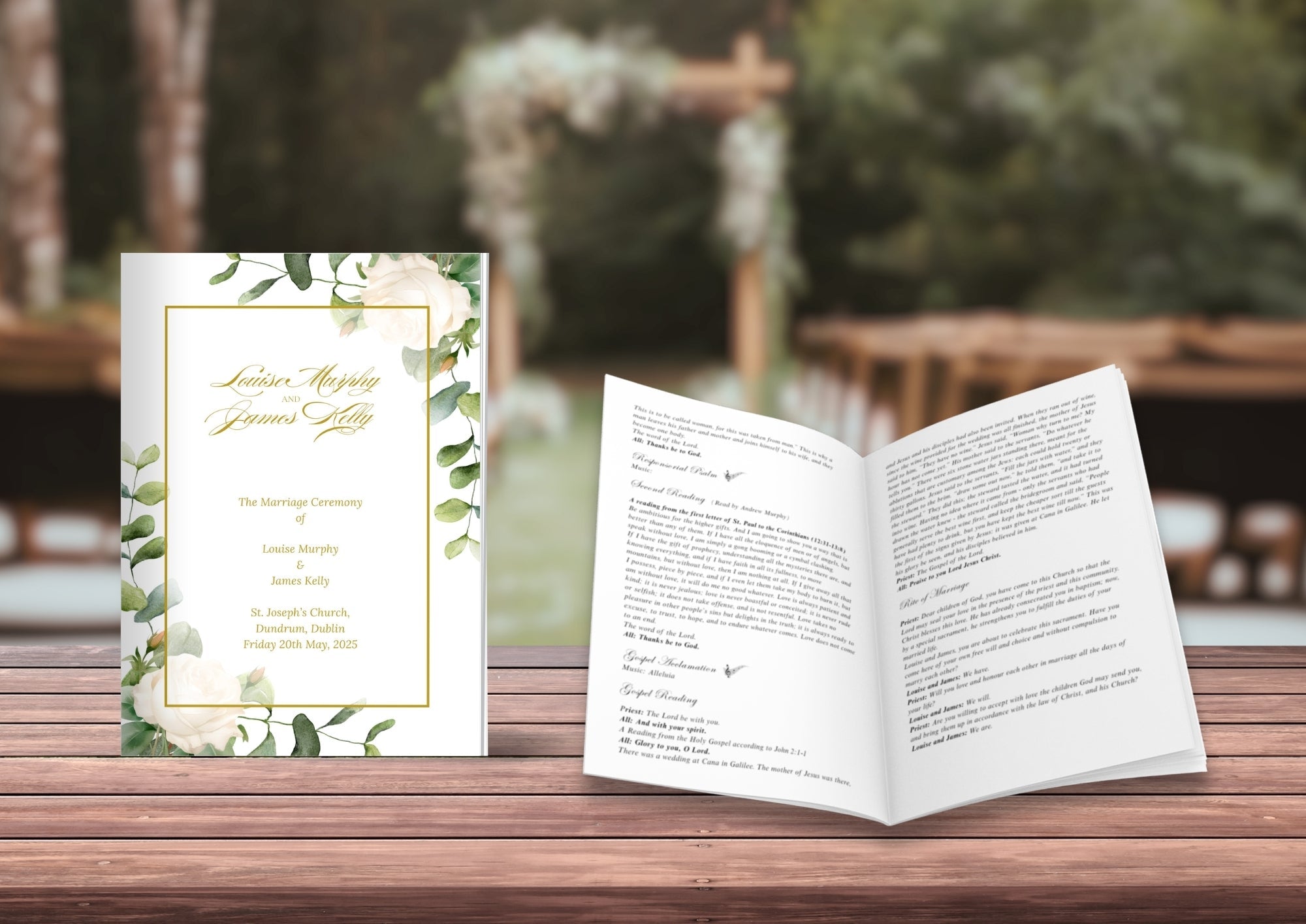 Ceremony Booklet Floral 156 - Jaycee