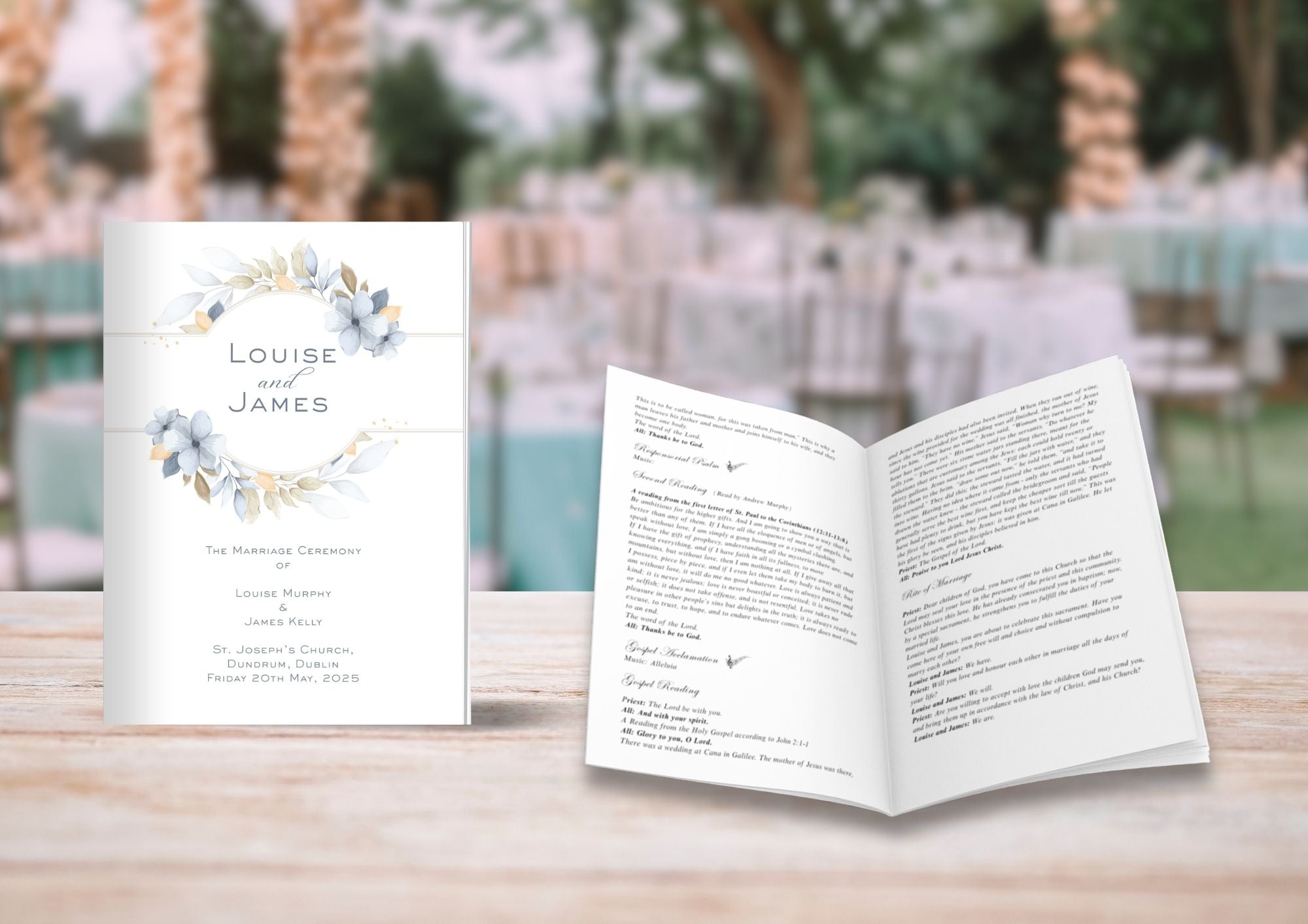 Ceremony Booklet Floral 157 - Jaycee