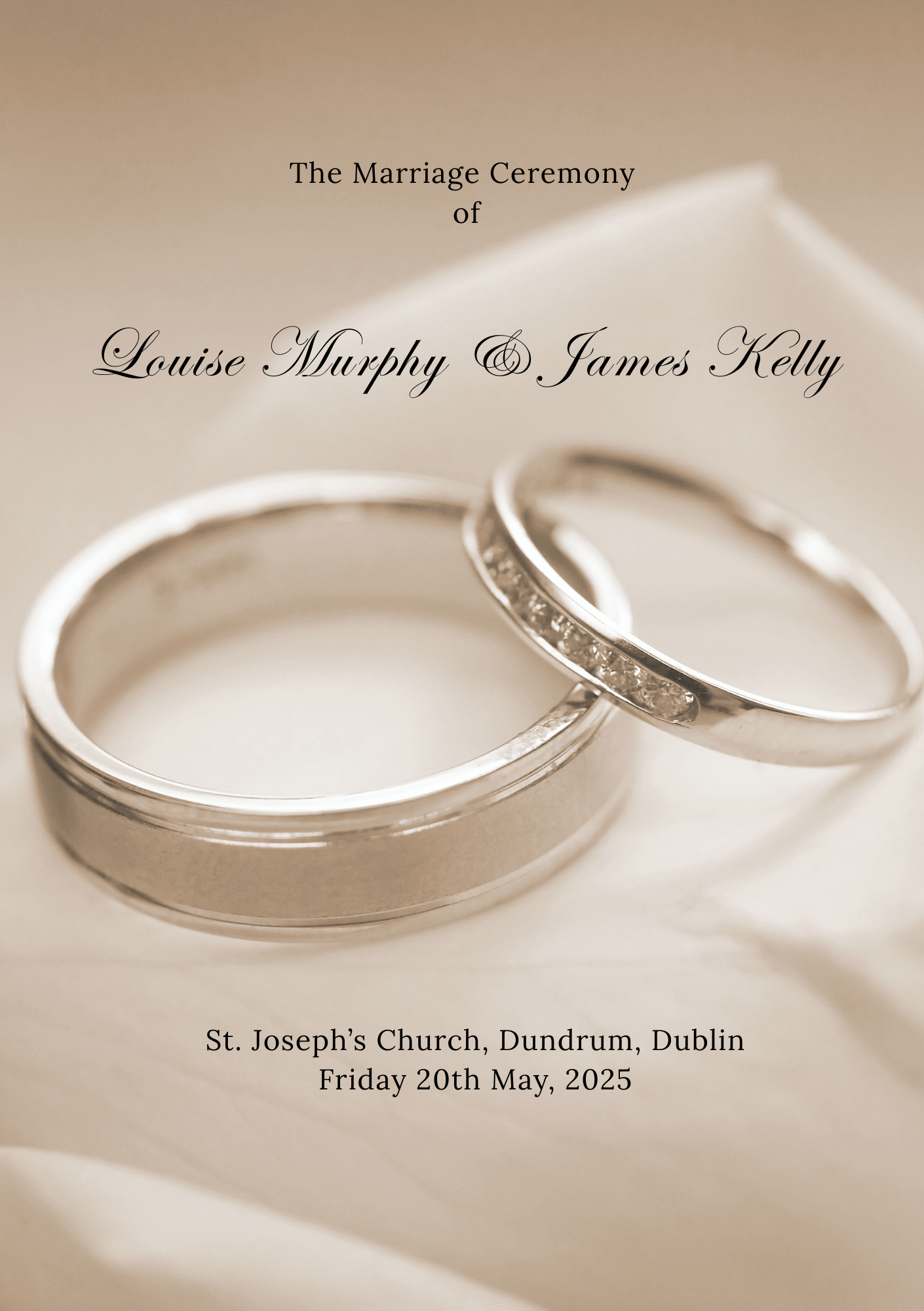 Ceremony Booklet Rings 121 - Jaycee