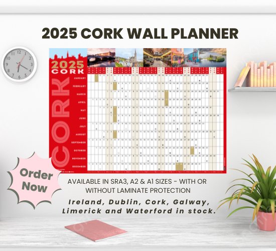 Cork 2025 Wall Planner - Jaycee