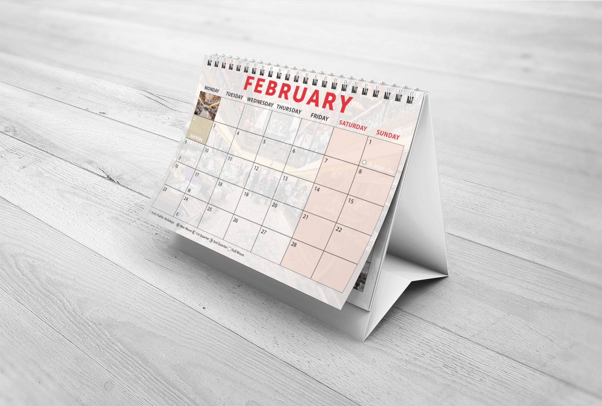 Cork 2026 A5 Desk Calendar - Jaycee