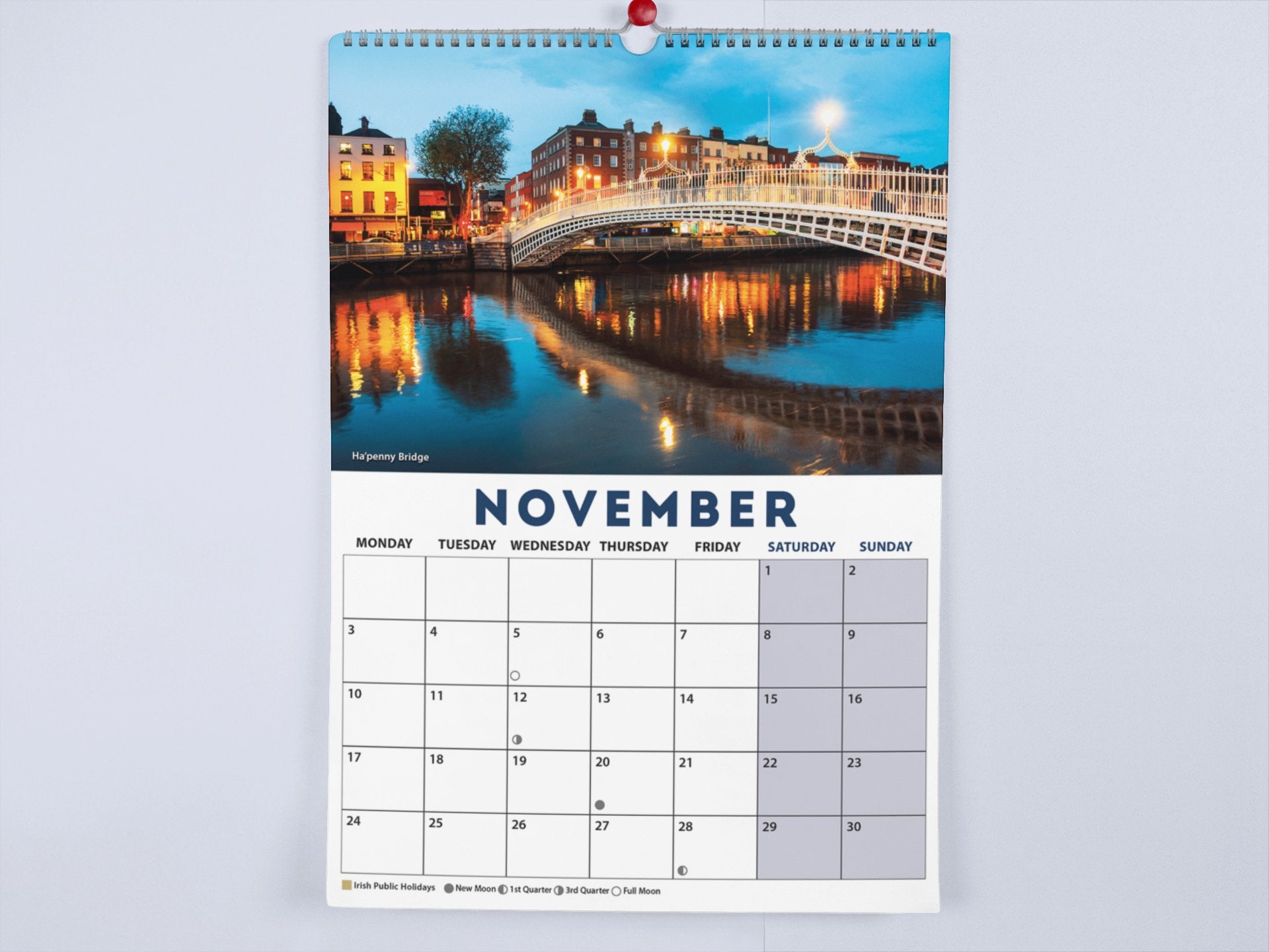 Dublin 2025 A4 Wall Calendar - Jaycee