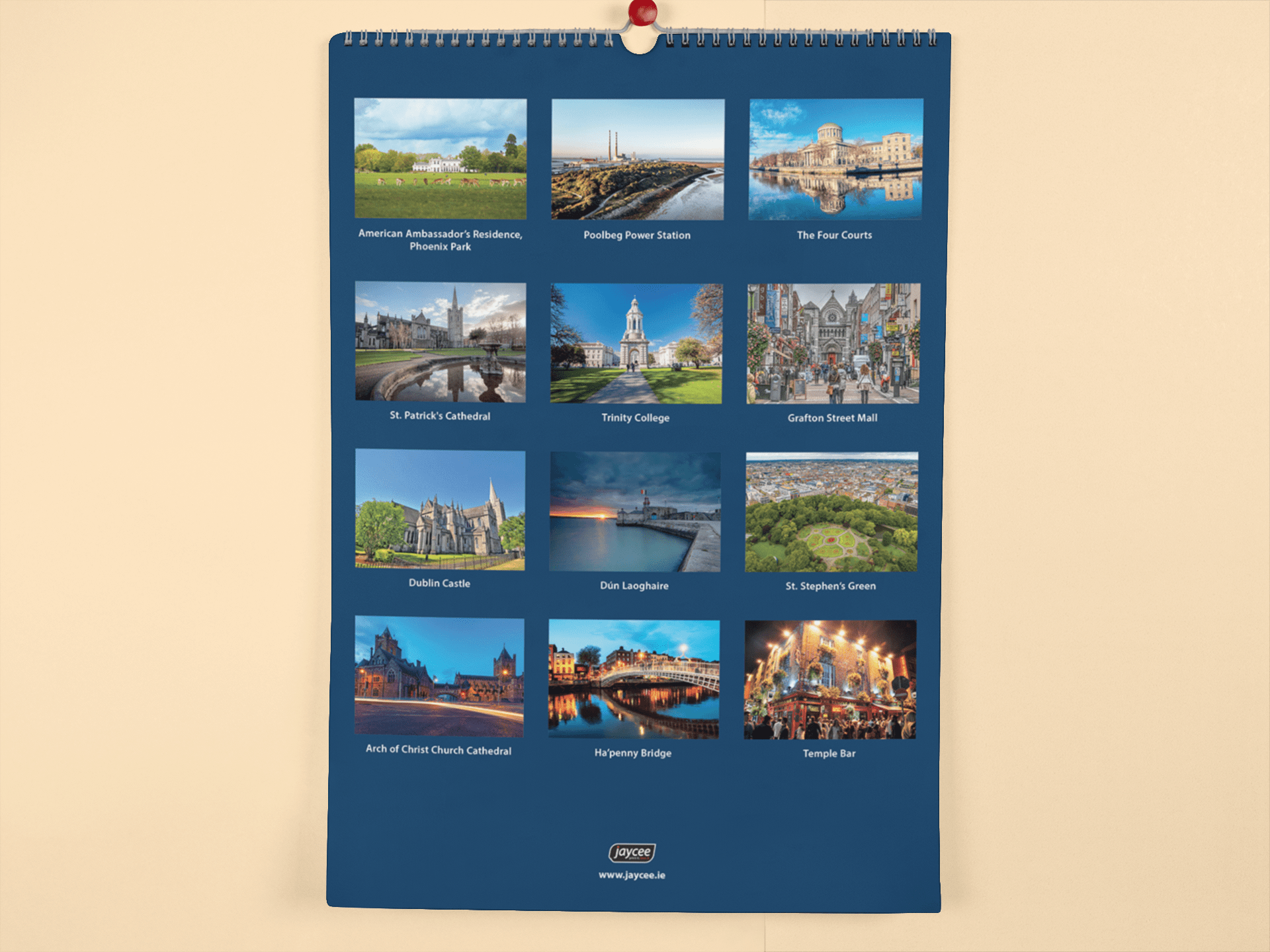 Dublin 2026 A4 Wall Calendar - Jaycee