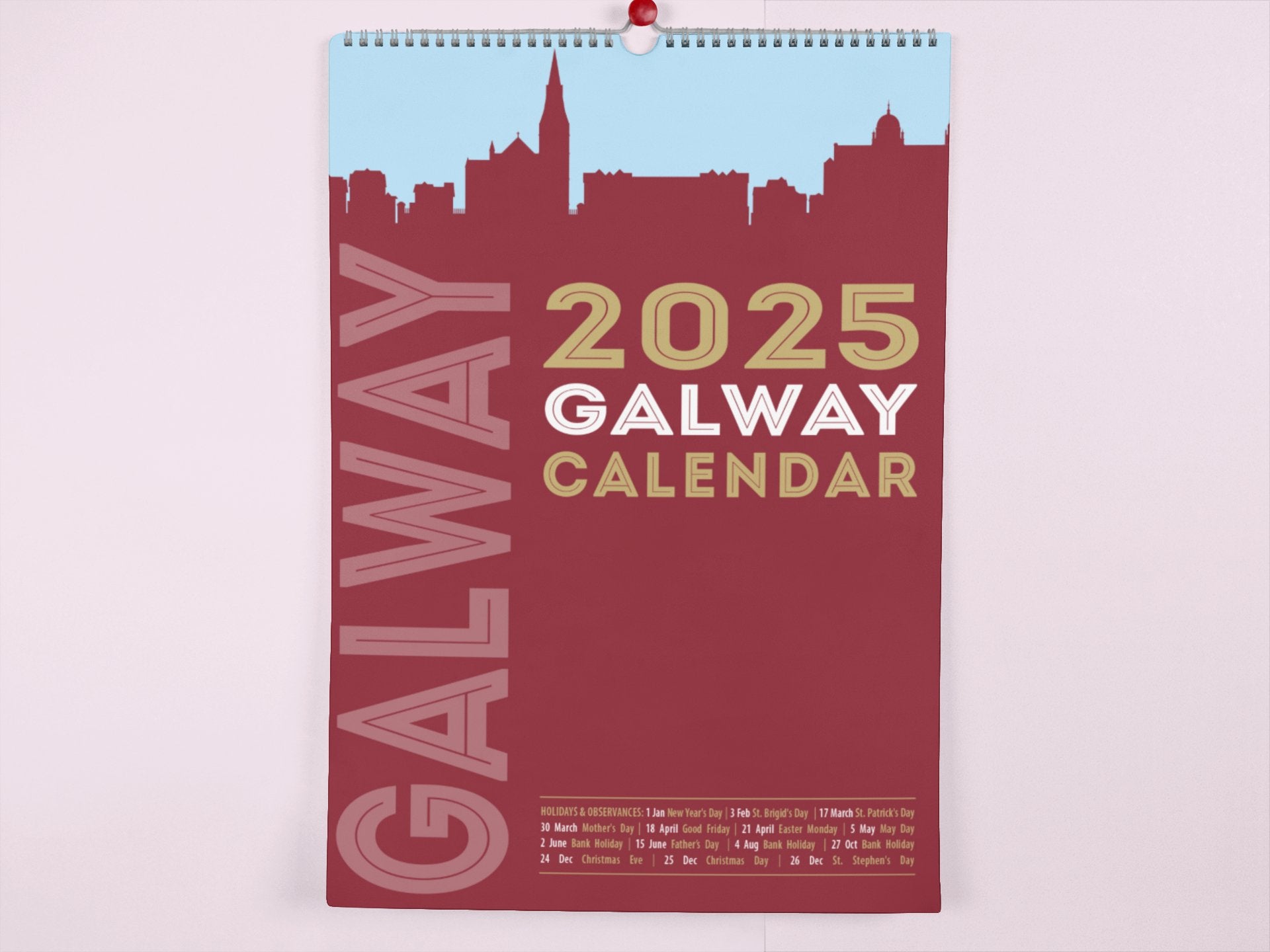 Galway 2025 A4 Wall Calendar - Jaycee