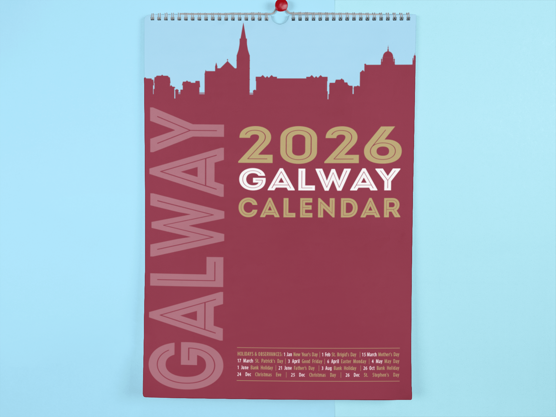 Galway 2026 A4 Wall Calendar - Jaycee