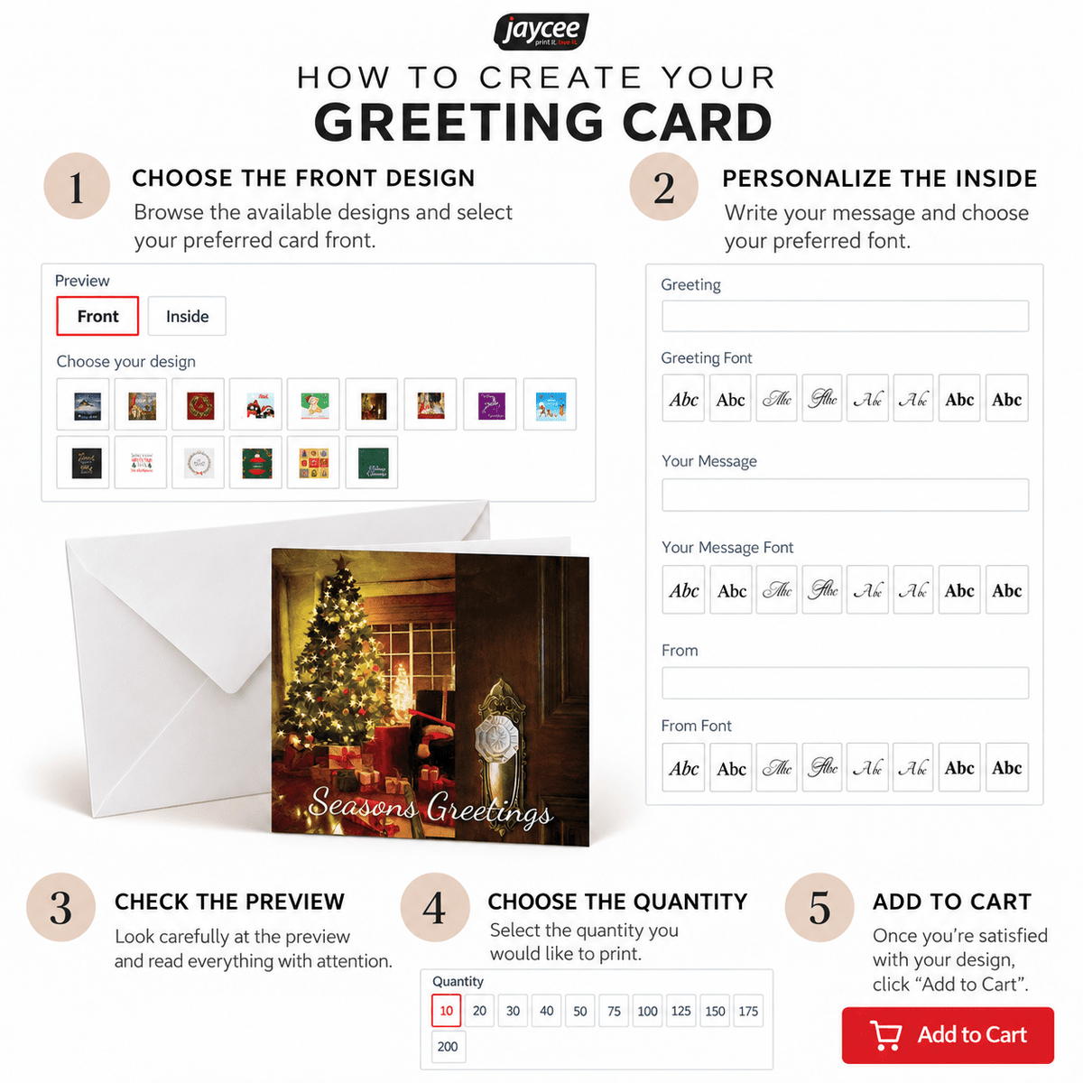 Personalised Christmas Cards - Jaycee