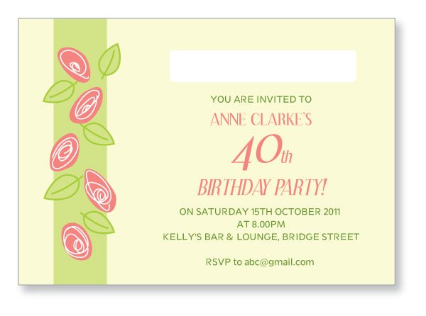 40s to 50s Party Invite 5302 - Jaycee