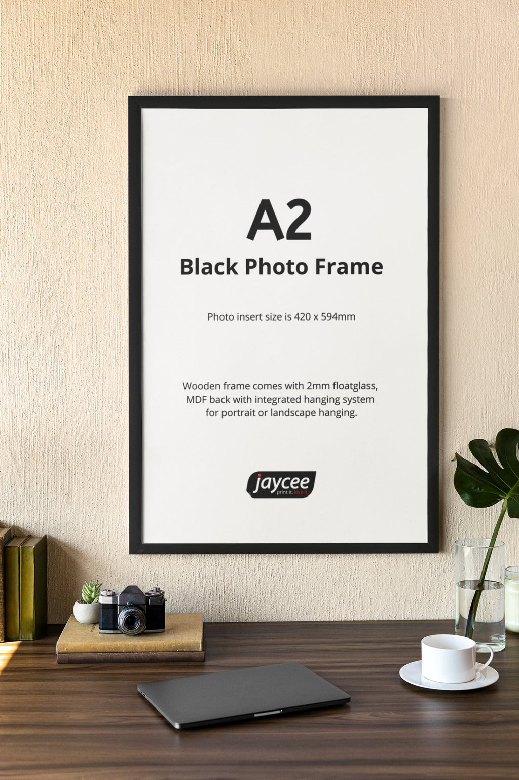 A2 Detailed Frame A2 Black Photo Frame - Jaycee