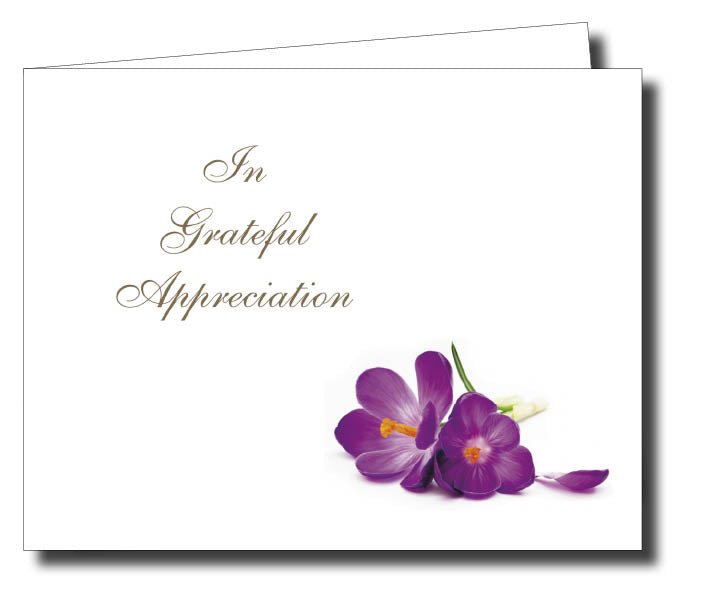 Acknowledgment Card Folded 1457