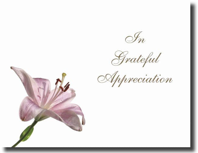 Acknowledgment Card Single 1401