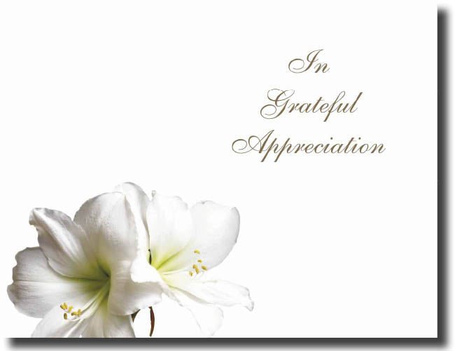 Acknowledgment Card Single 1403