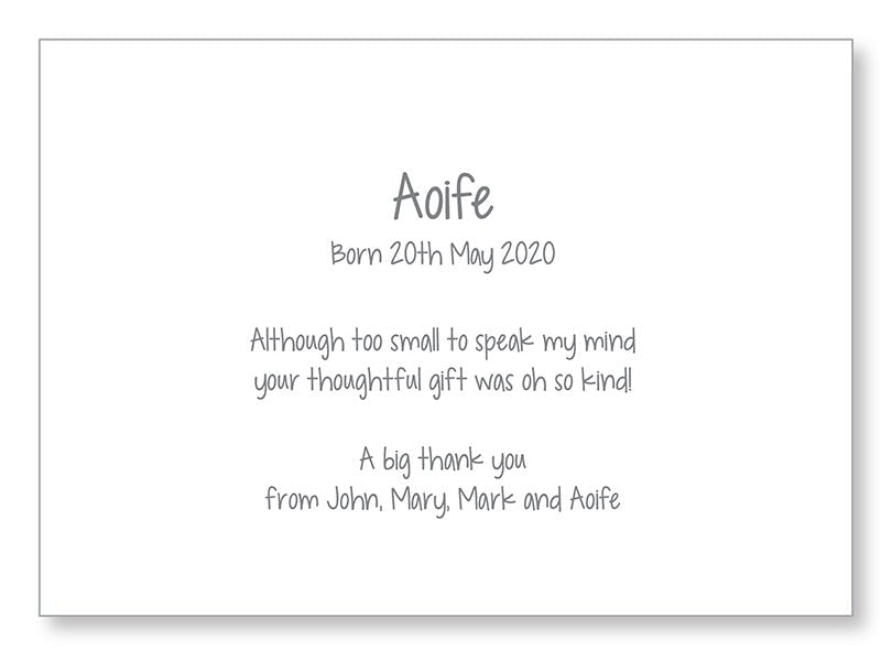 Baby Card 5547 Folded - Jaycee