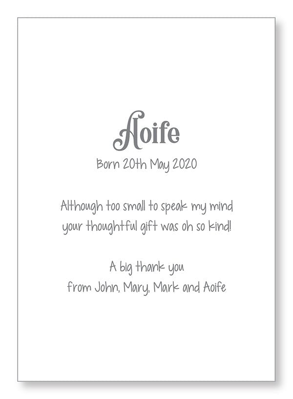 Baby Card 5566 Folded - Jaycee
