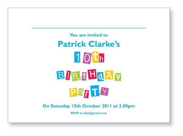 Kids Party Invite 5044 Folded - Jaycee